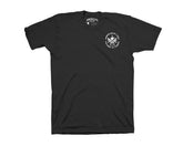 American by Luck Patriot by Choice Black  Men's T-Shirt